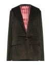Vi To Vi Woman Blazer Military Green Size 4 Cotton, Elastane In Green