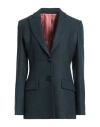 Vi To Vi Woman Blazer Navy Size 4 Virgin Wool, Polyester In Navy Blue