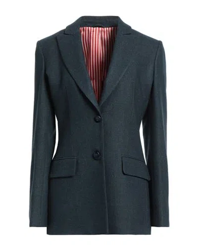 Vi To Vi Woman Blazer Navy Size 4 Virgin Wool, Polyester In Navy Blue