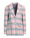 Vi To Vi Woman Blazer Pink Size 8 Cotton In Pink
