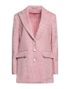 Vi To Vi Woman Blazer Red Size 8 Polyester, Cotton, Polyamide, Elastane In Red