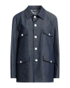 Vi To Vi Woman Overcoat & Trench Coat Midnight Blue Size Onesize Cotton, Polyester, Elastane In Blue
