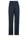 Vi To Vi Woman Pants Navy Size 6 Cotton, Elastane In Navy Blue