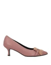 Via Della Spiga Woman Pumps Antique Rose Size 7.5 Leather In Pink
