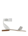 Via Delle Ville Woman Sandals White Size 11 Cowhide