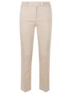 Via Masini 80 Cotton Straigh-leg Trousers In Neutral