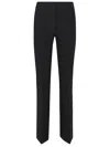 Via Masini 80 Flared Cotton Trousers In Black