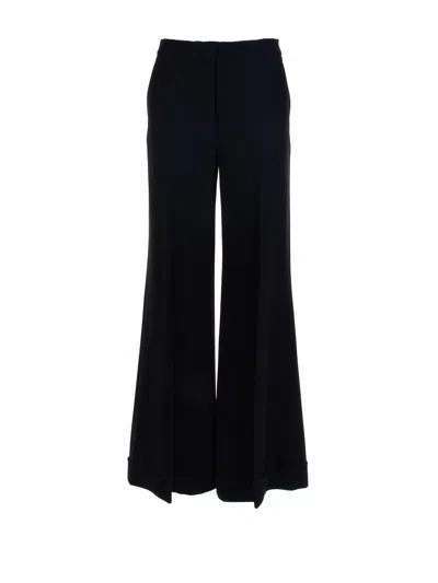 Via Masini 80 Black Flared Trousers