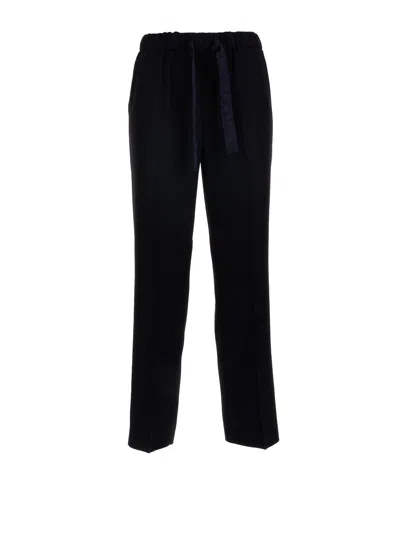Via Masini 80 Navy Blue Womens Trousers In Blu Navy