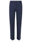 Via Masini 80 Frayed-hem Trousers In Blue