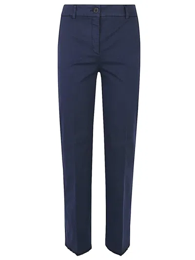 VIA MASINI 80 BLUE COTTON TROUSERS