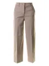 Via Masini 80 Button Trousers In Neutral