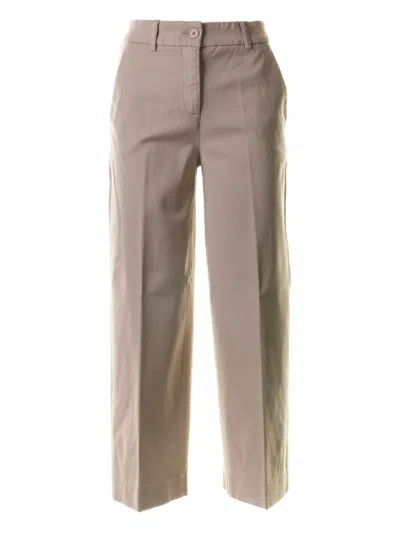 Via Masini 80 Button Trousers In Neutral