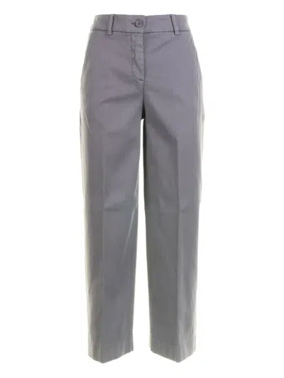 Via Masini 80 Buttoned Pants In Gray