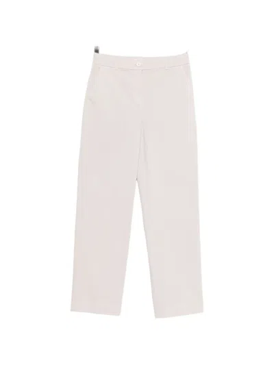 Via Masini 80 Button-fastening Trousers In Neutral