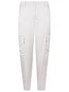 Via Masini 80 Light Grey Cargo Trousers