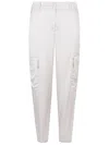 Via Masini 80 Light Grey Cargo Trousers
