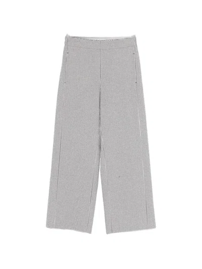Via Masini 80 Check Trousers In Black