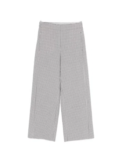 Via Masini 80 Cotton Blend Trousers In Gray