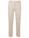Via Masini 80 Cotton Straigh-leg Trousers In Beige