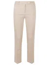 Via Masini 80 Cotton Straigh-leg Trousers In Beige