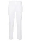 Via Masini 80 Cotton Straigh-leg Trousers In White