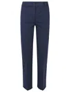 Via Masini 80 Frayed-hem Trousers In Blue