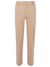 Via Masini 80 Cotton Trousers In Beige