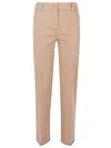 Via Masini 80 Cotton Trousers In Beige