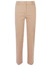 Via Masini 80 Cotton Trousers In Beige