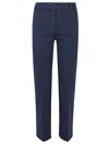 Via Masini 80 Frayed-hem Trousers In Blue