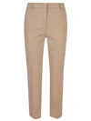 Via Masini 80 Cotton Trousers In Neutral