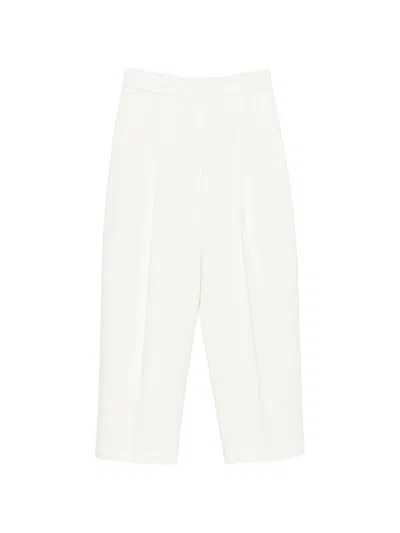Via Masini 80 Cotton Trousers In Neutral