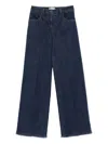 Via Masini 80 Cotton Wide-leg Trousers In Blue