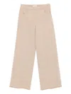 Via Masini 80 Cotton Wide-leg Trousers In Brown