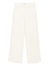 Via Masini 80 Cotton Wide-leg Trousers In White