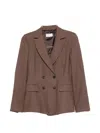 Via Masini 80 Double-breasted Jacket In Brown