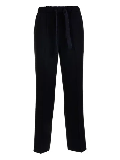 VIA MASINI 80 DRAWSTRING-FASTENING TROUSERS