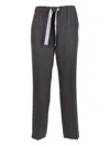 Via Masini 80 Olive Trousers With Maxi Drawstring In Green