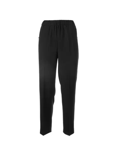 Via Masini 80 Elastic Trousers In Black
