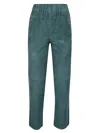 Via Masini 80 Elastic Waist Suede Trousers