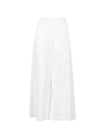 Via Masini 80 Elastic-waistband Trousers In White