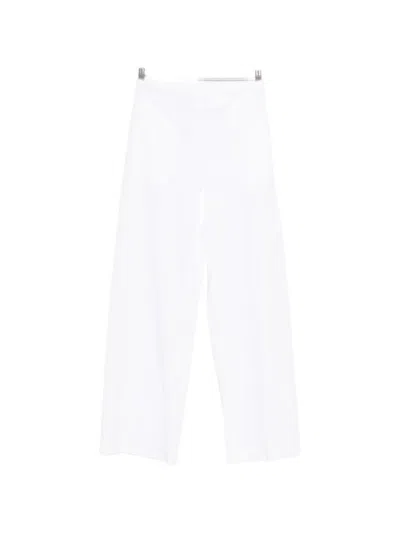Via Masini 80 Elasticated-waistband Trousers In White