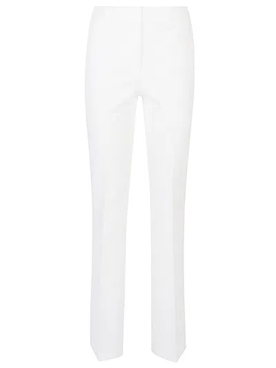 Via Masini 80 Cotton Straigh-leg Trousers In White