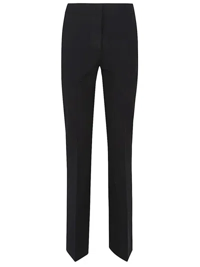 Via Masini 80 Flared Cotton Trousers In Black