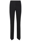 Via Masini 80 Flared Cotton Trousers In Black