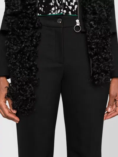 Via Masini 80 Flared-leg Suit Trousers In Black