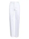 Via Masini 80 Frayed-hem Trousers In White