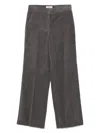 Via Masini 80 Velvet Trousers In Gray