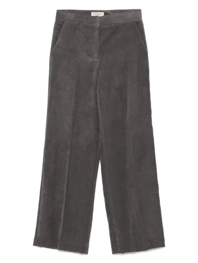 VIA MASINI 80 GREY VELVET TROUSERS